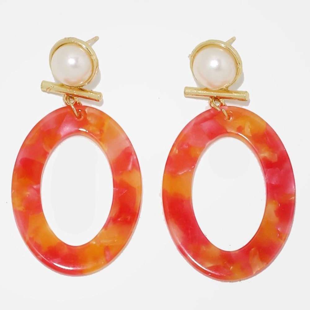 Acrylic Oval Earrings